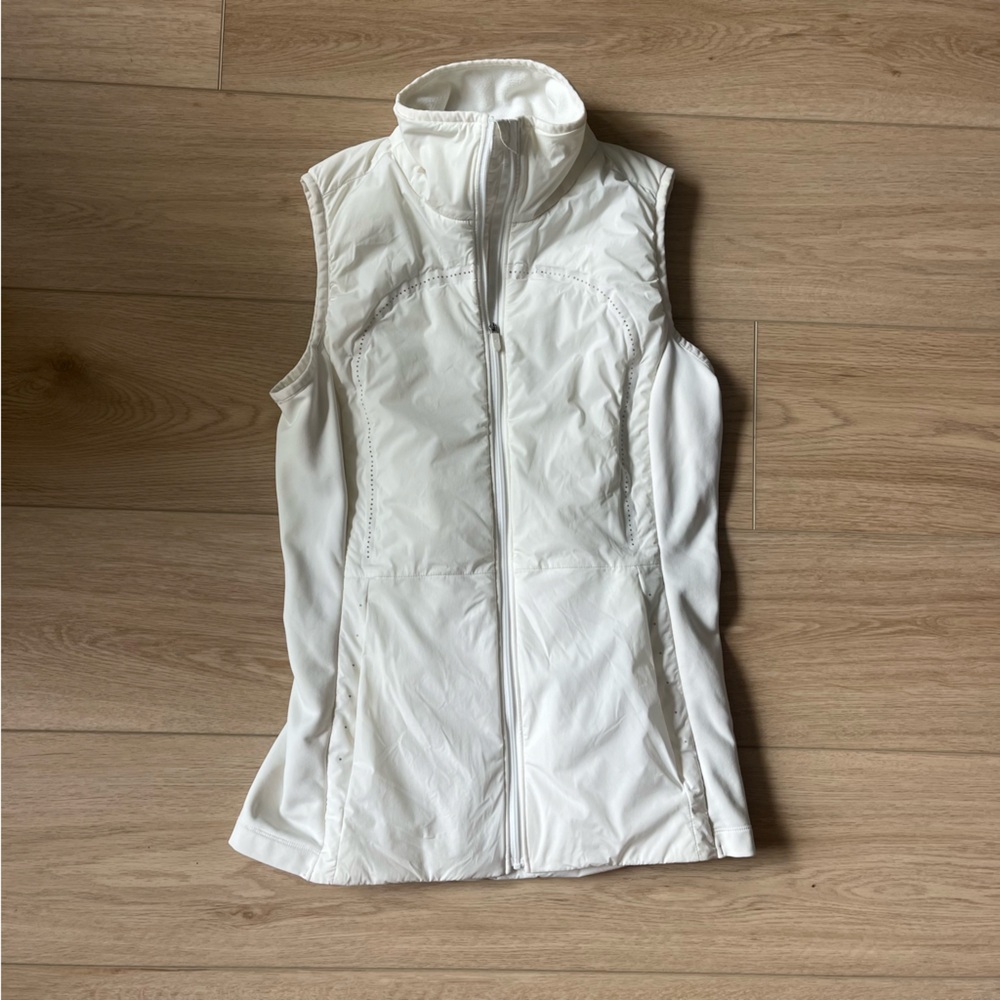White Lululemon Zip-Up Vest